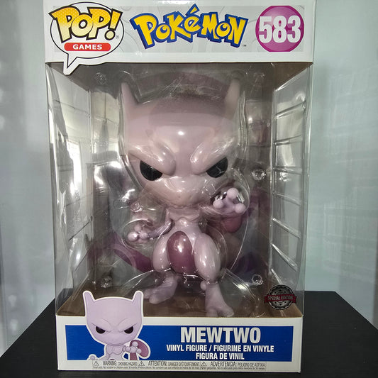 Funko Pop! Games: Pokémon - Mewtwo 10" Exclusive Pop! Vinyl Figure, number 583 in the series.
