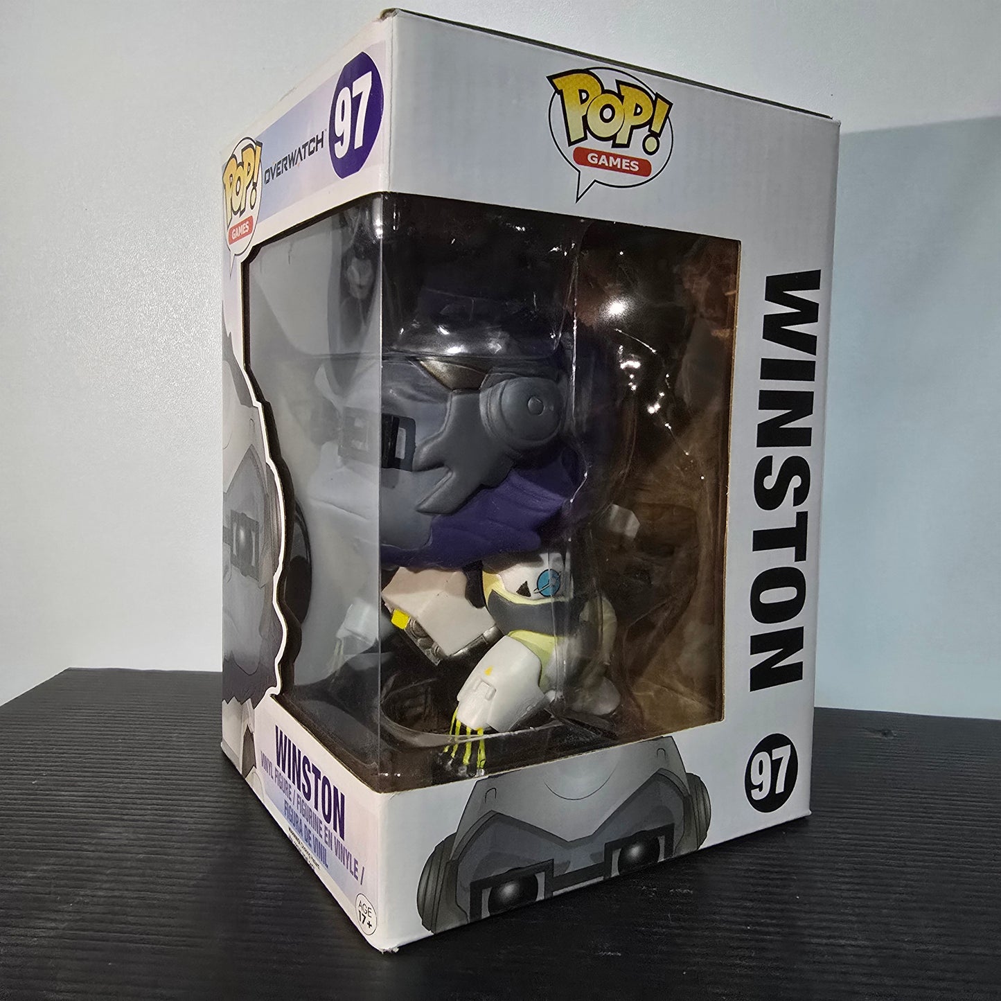 Funko Pop! Vinyl figure of Winston from the video game Overwatch.