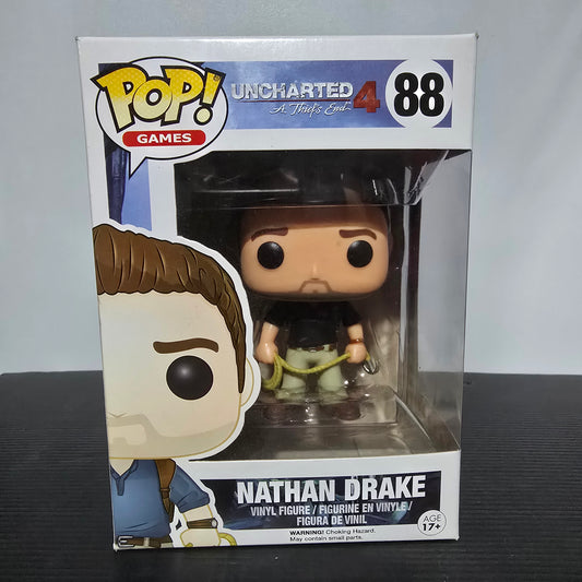 Funko Pop! Games vinyl figure of Nathan Drake from Uncharted 4: A Thief's End.