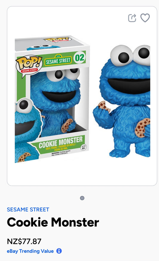 Funko Pop! Sesame Street #02 Cookie Monster Vinyl Figure