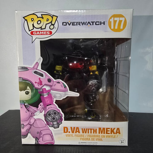Funko Pop! Games Overwatch D.Va with Meka 6" Super Sized Vinyl Figure, number 177 in the Pop! Games series.