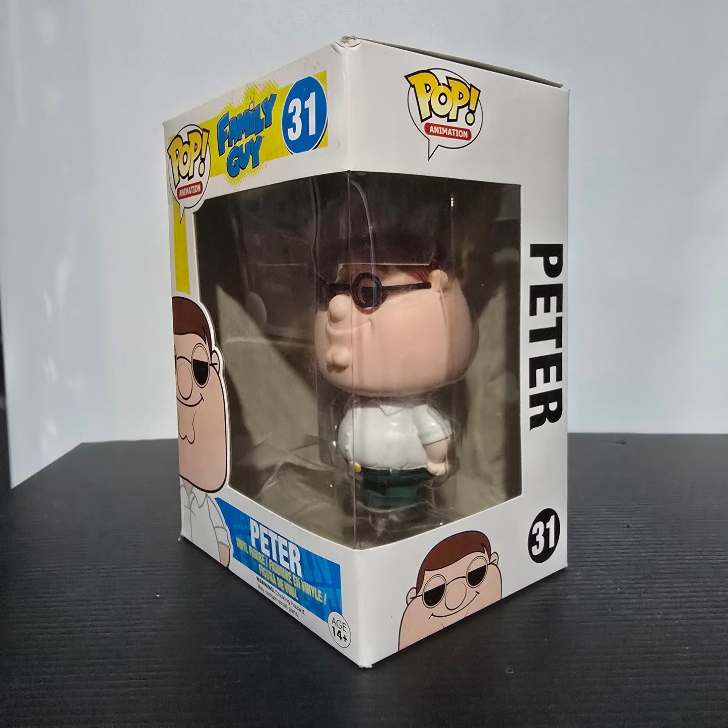 Funko Pop! Animation #31 Peter Griffin vinyl figure from the animated television series Family Guy.