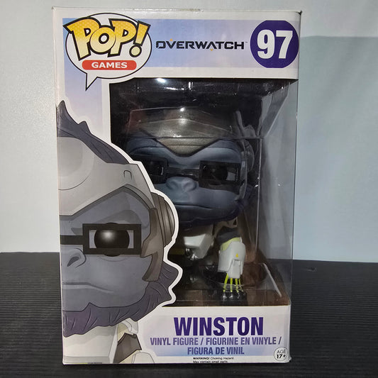 Funko Pop! Vinyl figure of Winston from the video game Overwatch.