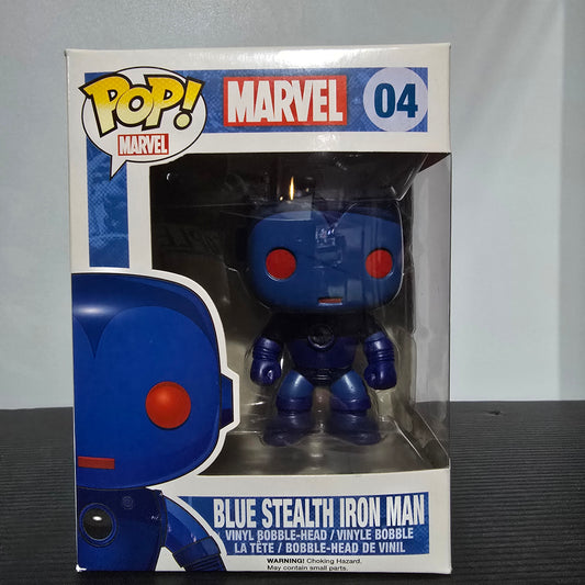 Funko Pop! Marvel Blue Stealth Iron Man #04 vinyl figure.