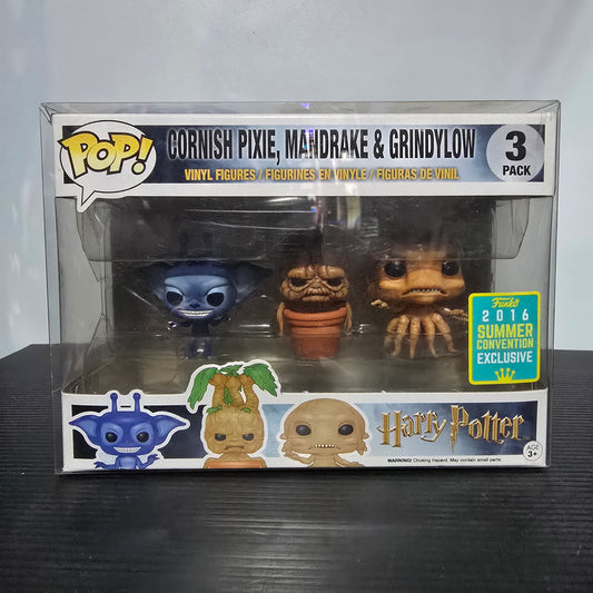 Funko Pop! Movies Harry Potter Cornish Pixie, Mandrake, and Grindylow Summer Convention 3 Pac