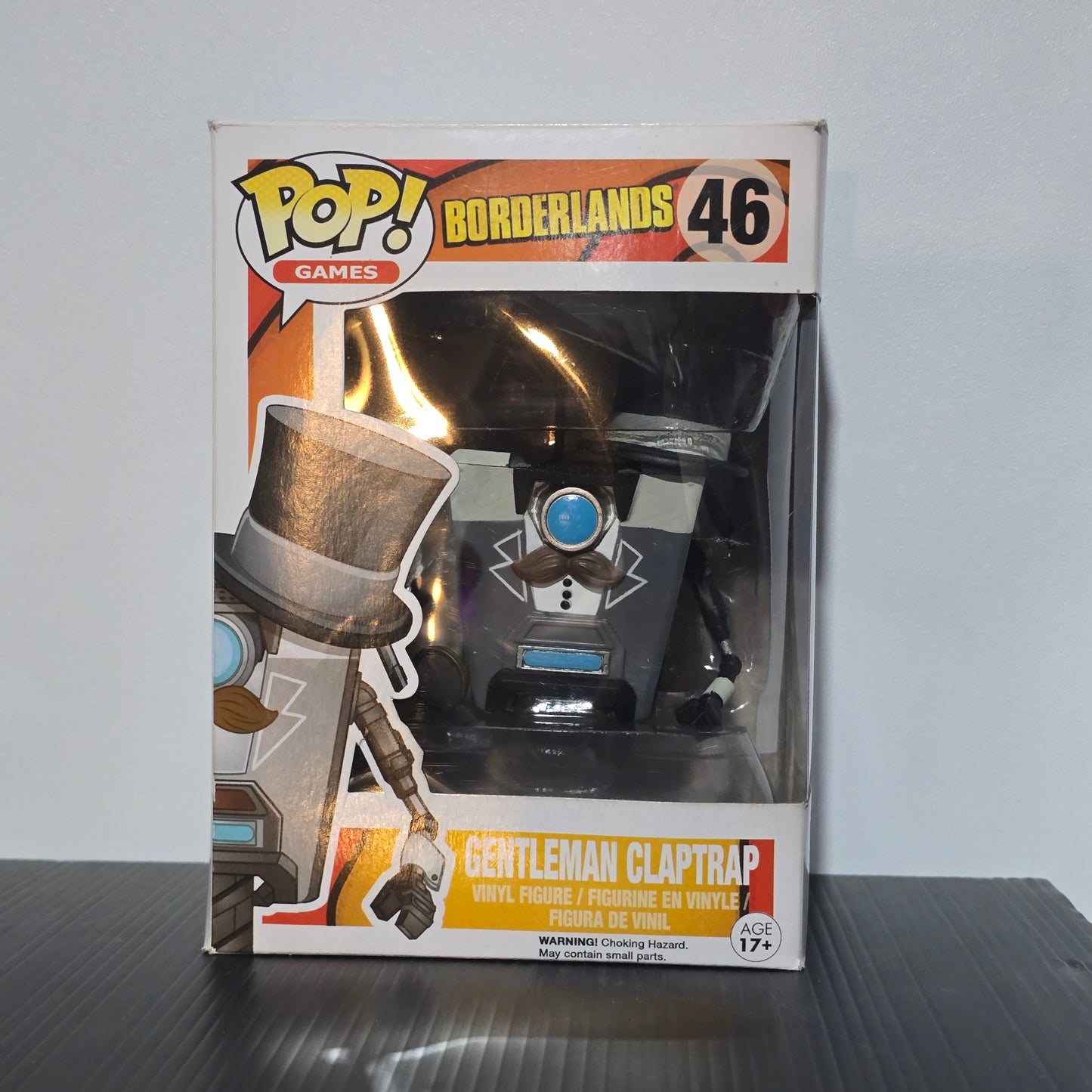 Funko Pop! Games: Borderlands - Gentleman Claptrap (GameStop Exclusive) #46 vinyl figure.
