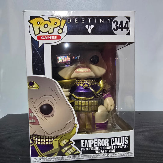 Funko Pop! Games Destiny Emperor Calus Vinyl Figure, specifically number 344 in the Pop! Games series.