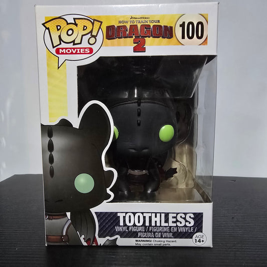 Funko Pop! vinyl figure of Toothless from the movie How to Train Your Dragon 2.