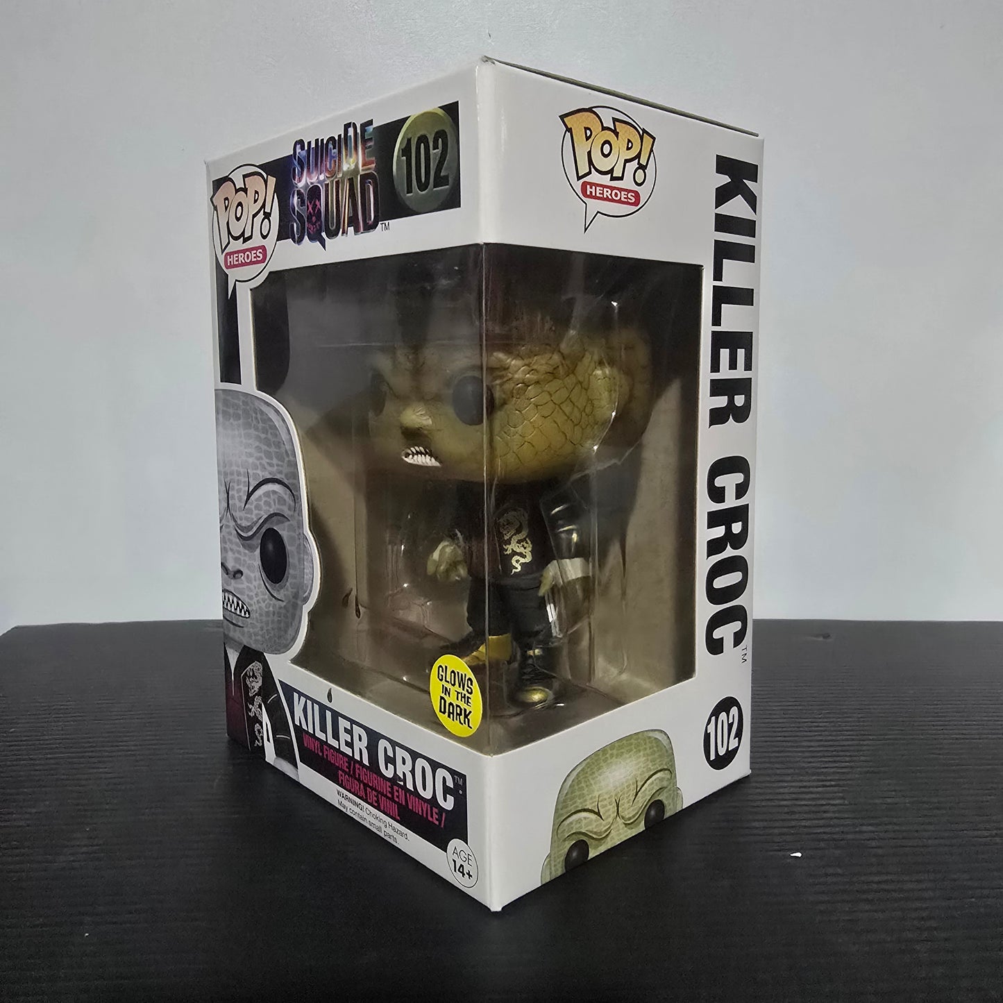 Funko Pop! Heroes KILLER CROC #102 Suicide Squad Vinyl Figure Vaulted NIB".