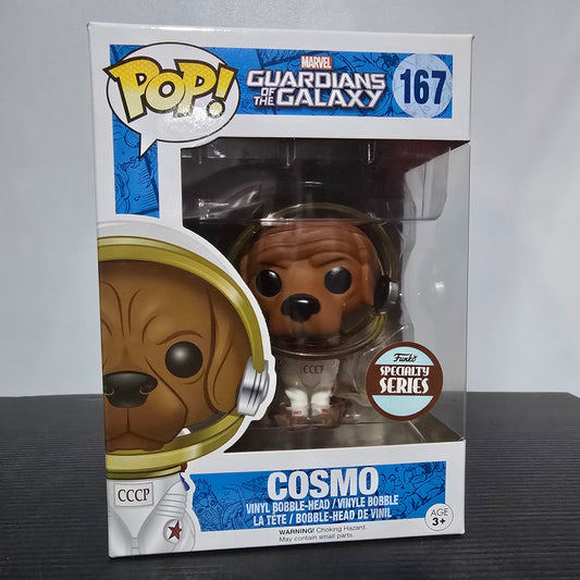 Funko Pop! vinyl figure of Cosmo the Space Dog from Marvel's Guardians of the Galaxy, specifically from the Specialty Series and numbered 167.
