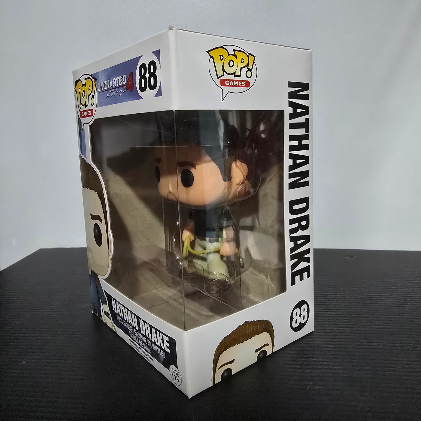 Funko Pop! Games vinyl figure of Nathan Drake from Uncharted 4: A Thief's End.