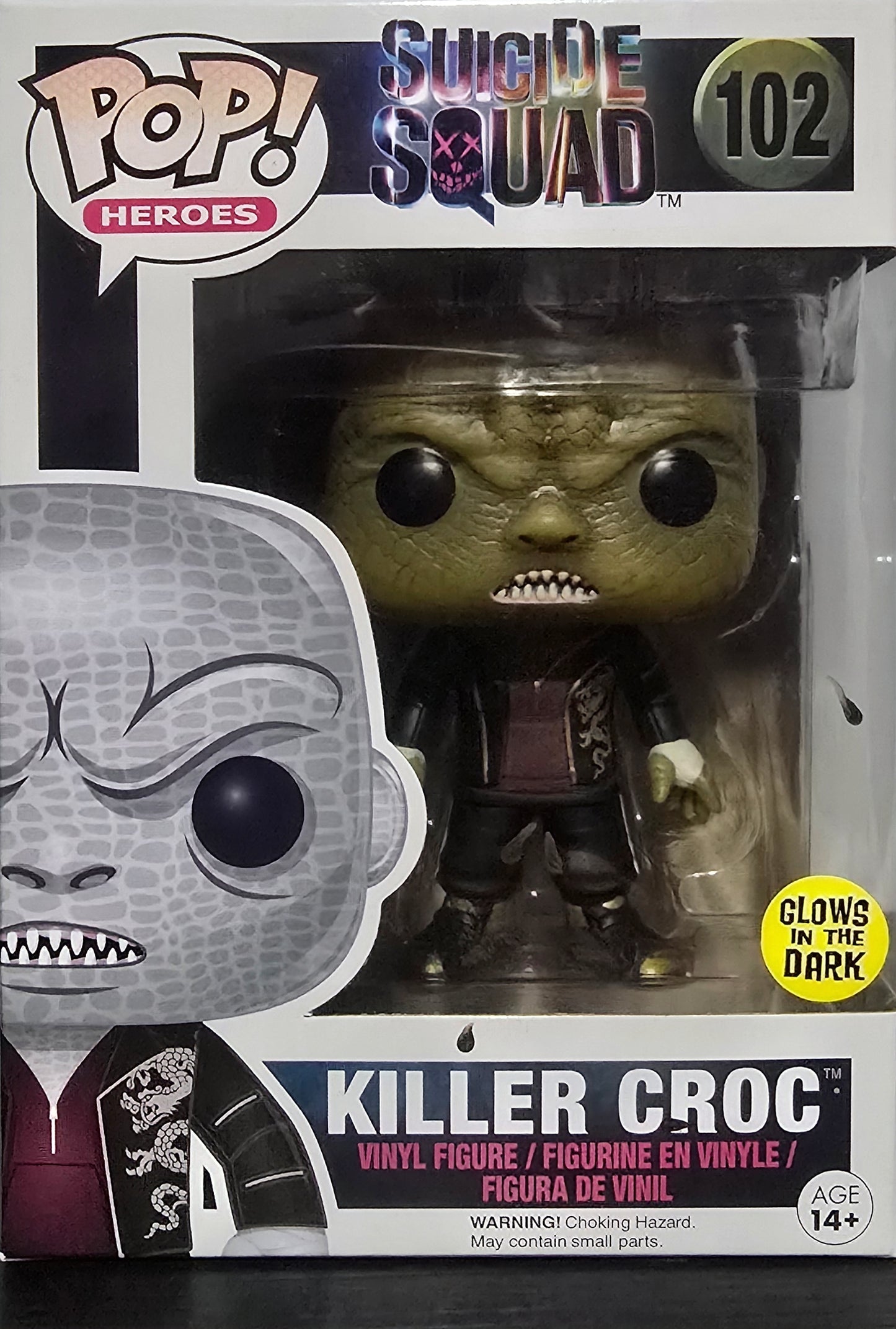 Funko Pop! Heroes KILLER CROC #102 Suicide Squad Vinyl Figure Vaulted NIB".