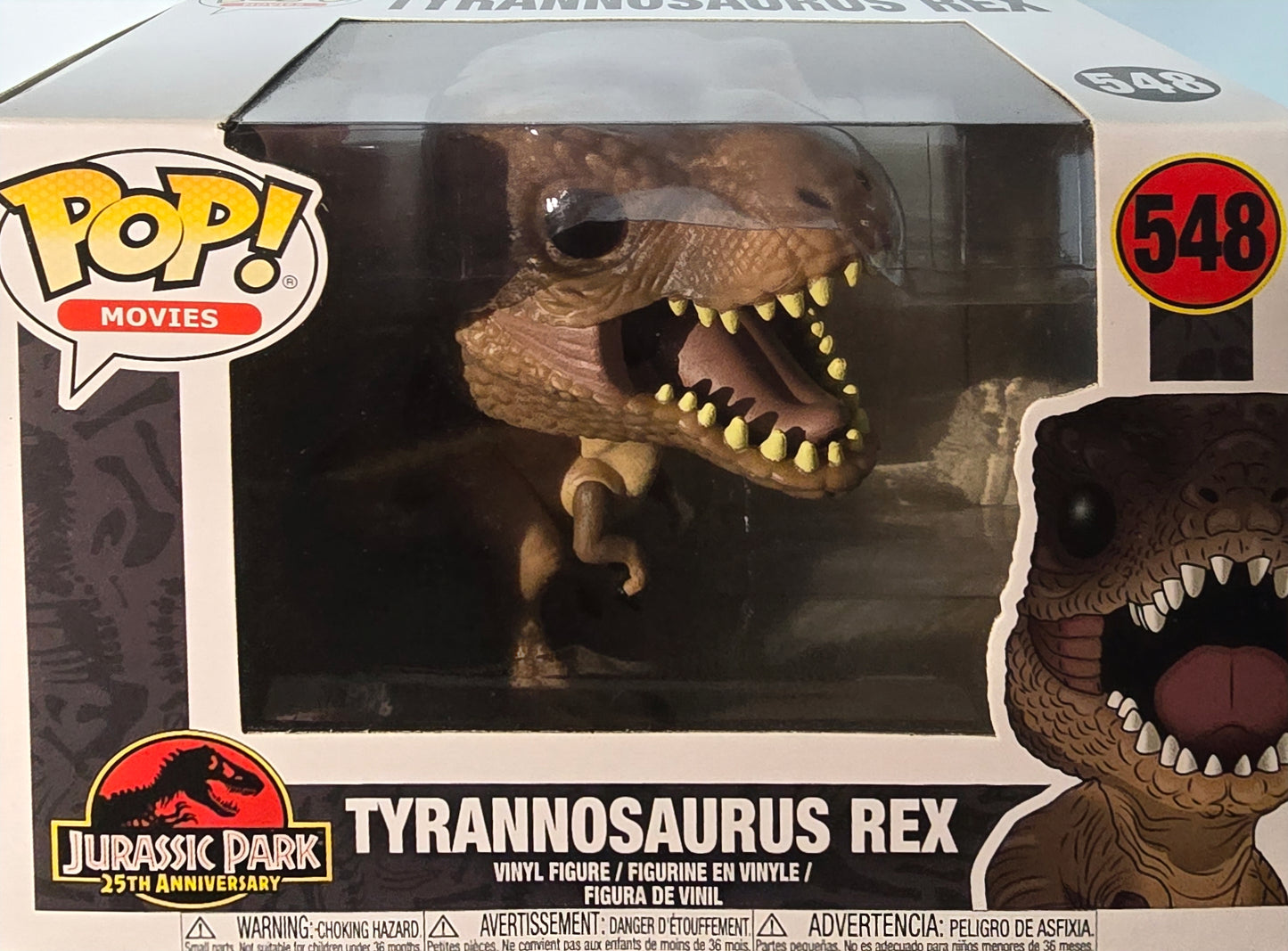 Funko Pop! Movies: Jurassic Park - Tyrannosaurus Rex Vinyl Figure, number 548 in the series.