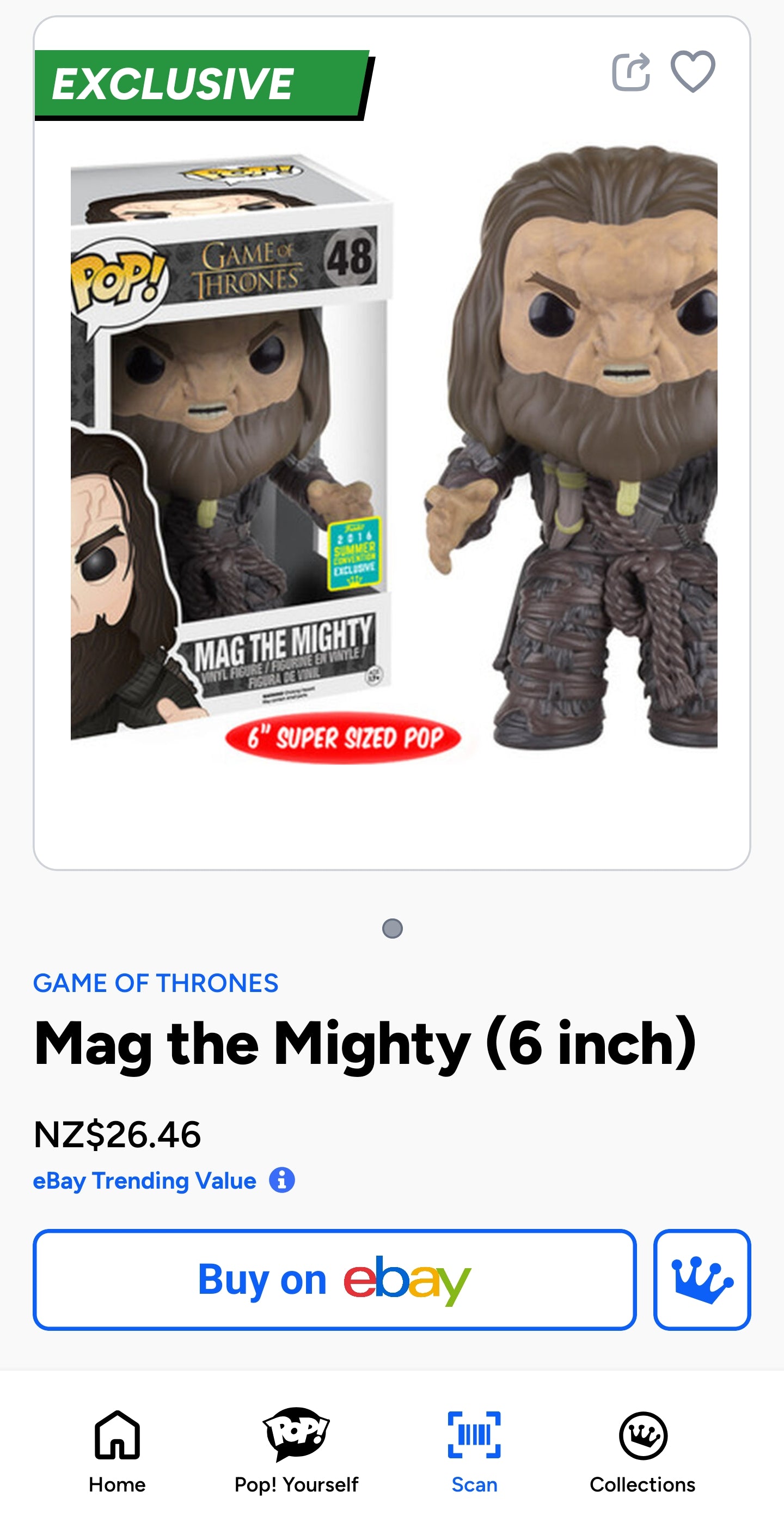 Funko Pop! vinyl figure of Mag the Mighty from the TV series Game of Thrones.