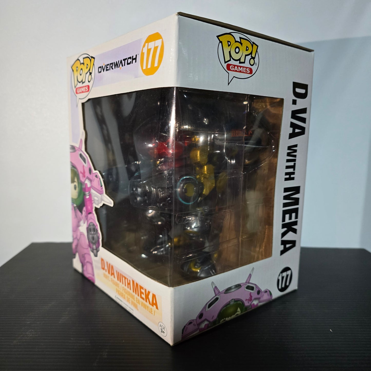 Funko Pop! Games Overwatch D.Va with Meka 6" Super Sized Vinyl Figure, number 177 in the Pop! Games series.