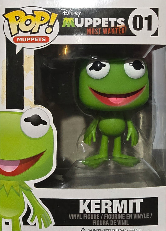 Funko Pop! vinyl figure of Kermit the Frog from Disney's "Muppets Most Wanted".