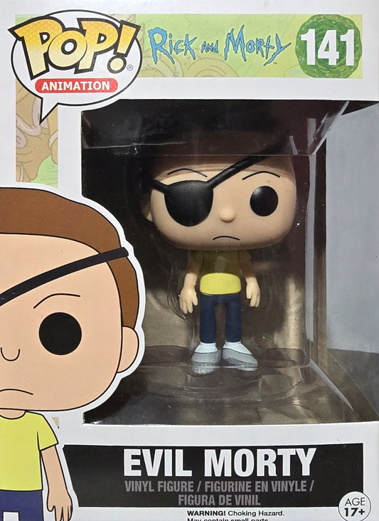 Funko Pop! Animation: Rick & Morty - Evil Morty vinyl figure, specifically number 141 in the series.