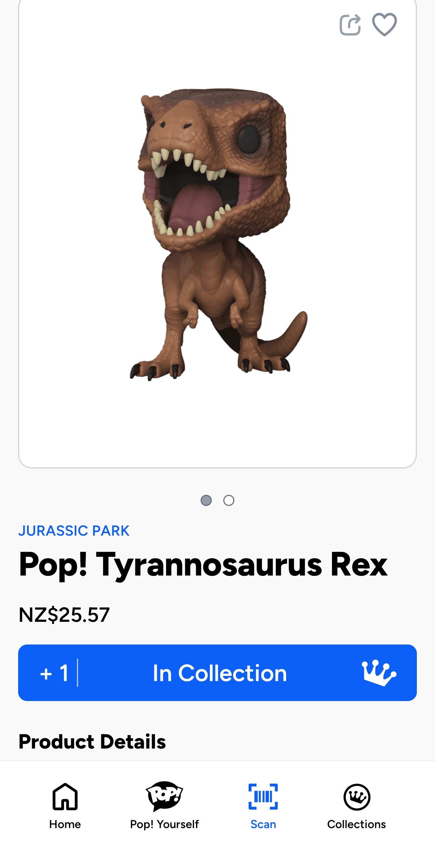Funko Pop! Movies: Jurassic Park - Tyrannosaurus Rex Vinyl Figure, number 548 in the series.