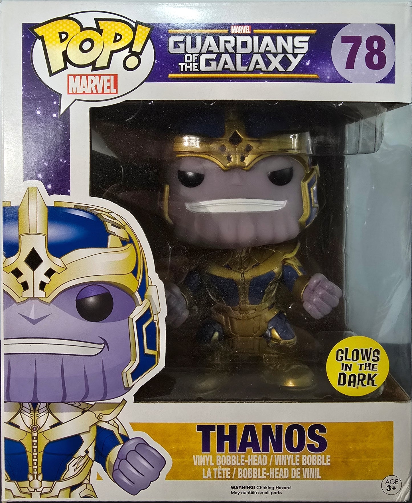 Funko Pop! Marvel Guardians of the Galaxy Thanos #78 vinyl bobble-head figure.