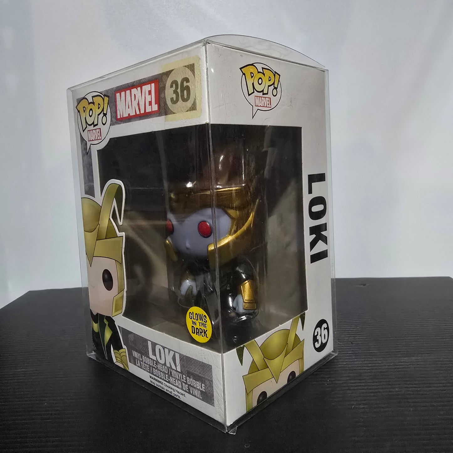 Funko Pop! Marvel Loki #36, specifically the "Frost Giant" version which glows in the dark and was a Fugitive Toys Exclusive.