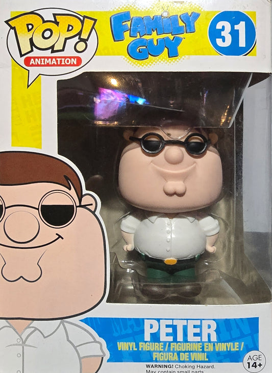 Funko Pop! Animation #31 Peter Griffin vinyl figure from the animated television series Family Guy.