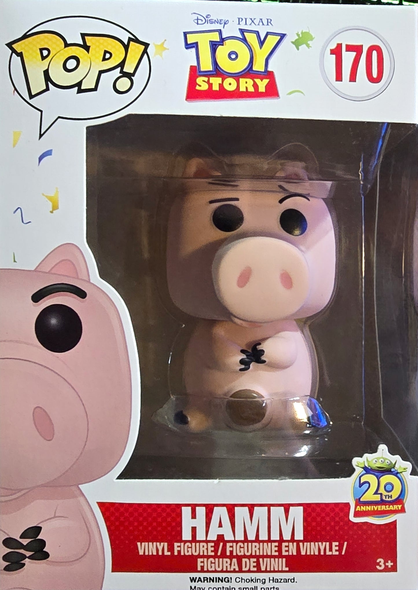 Funko Pop! Disney Pixar Toy Story Hamm #170 Vinyl Figure, released in December 2015 as part of the 20th Anniversary celebration of Toy Story.