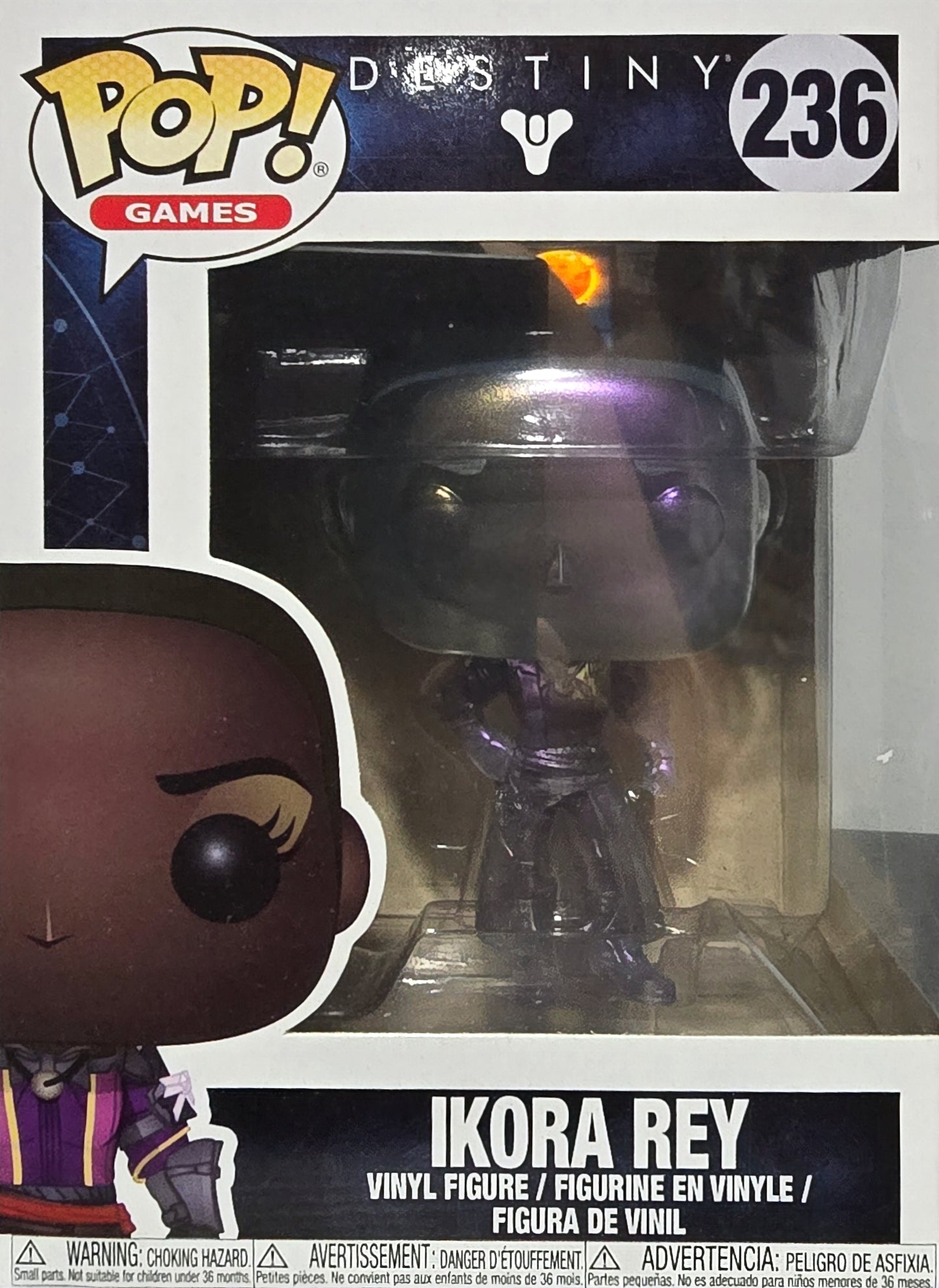 Funko Pop! Games Destiny Ikora Rey Vinyl Figure #236, specifically the translucent or repaint variant.
