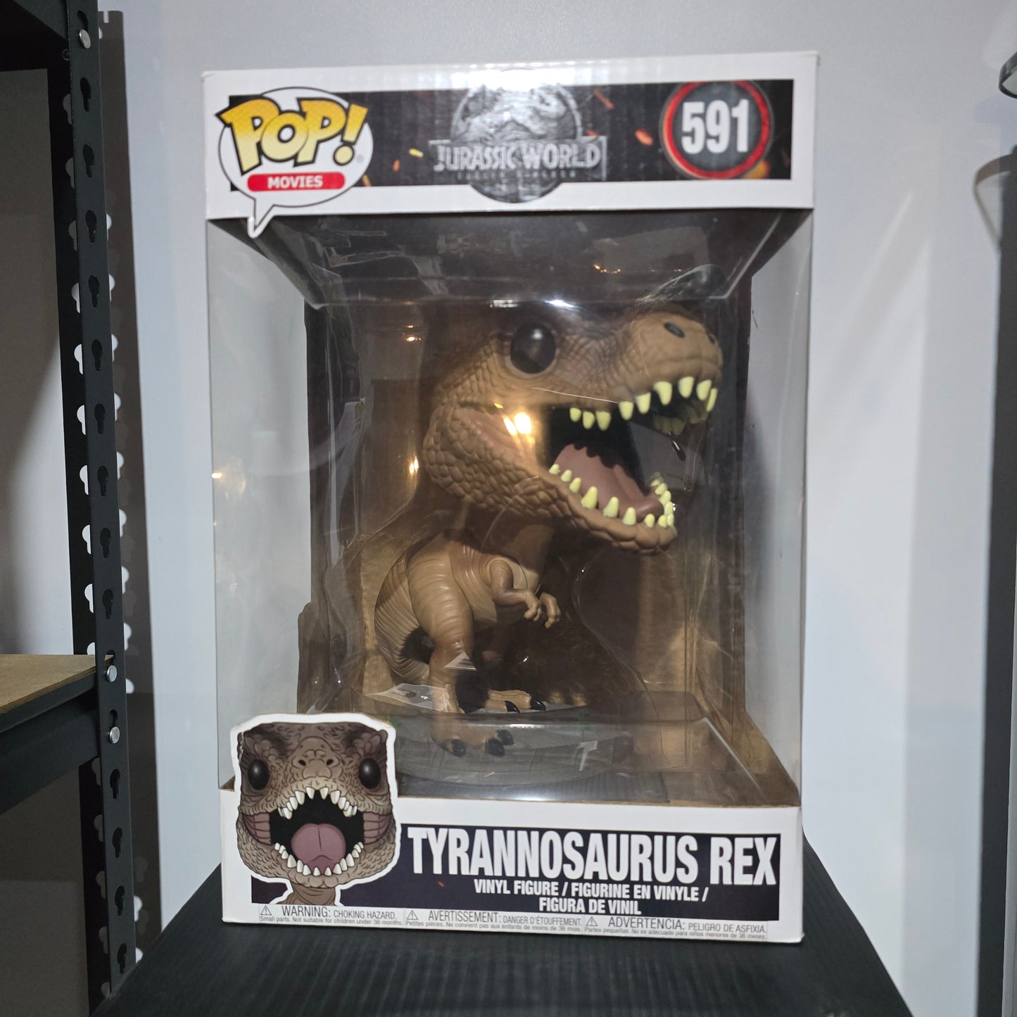 Funko Pop! Movies: Jurassic World Fallen Kingdom - Tyrannosaurus Rex #591 vinyl figure.