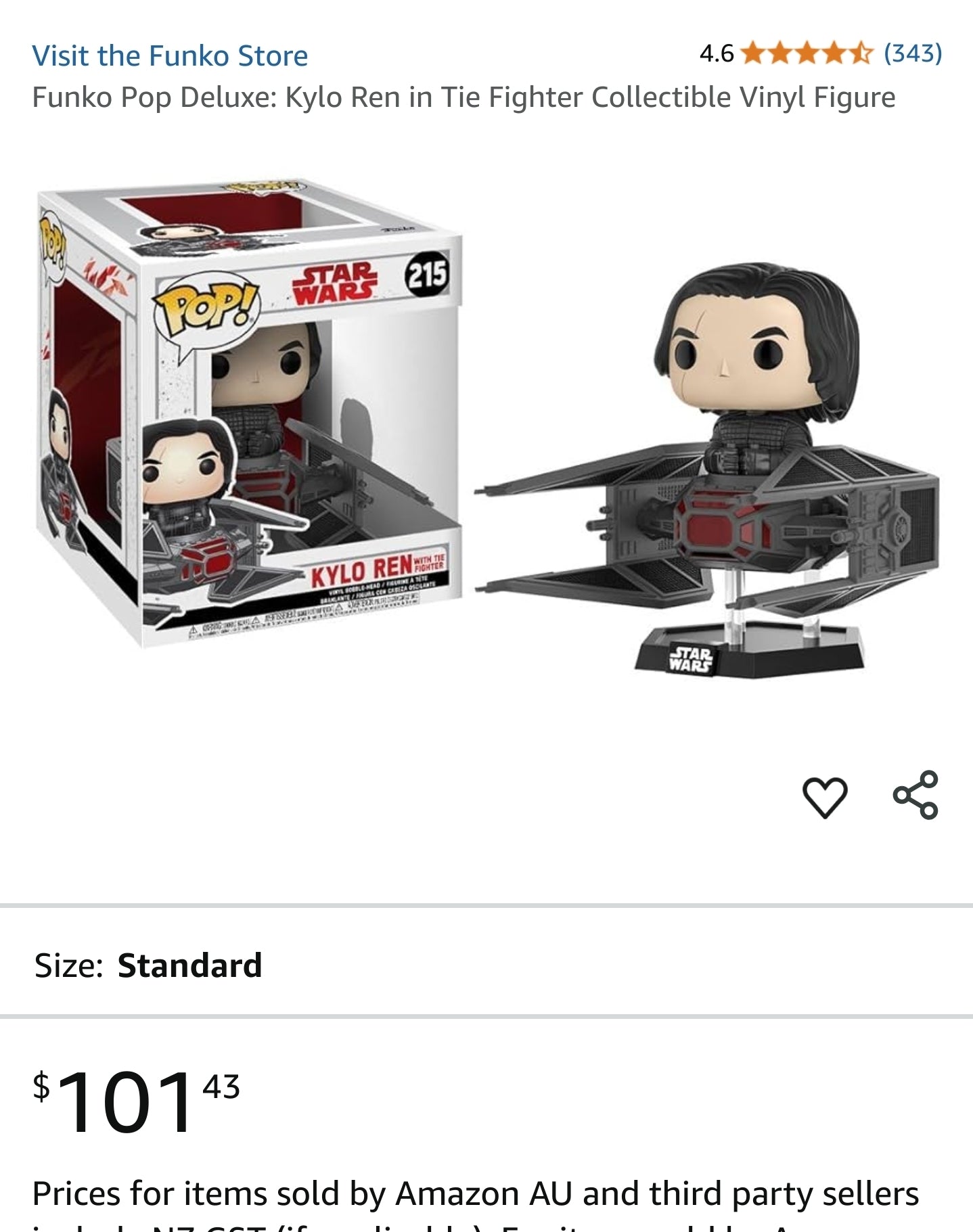 Funko Pop! Deluxe: Star Wars - Kylo Ren (in Tie Fighter) #215