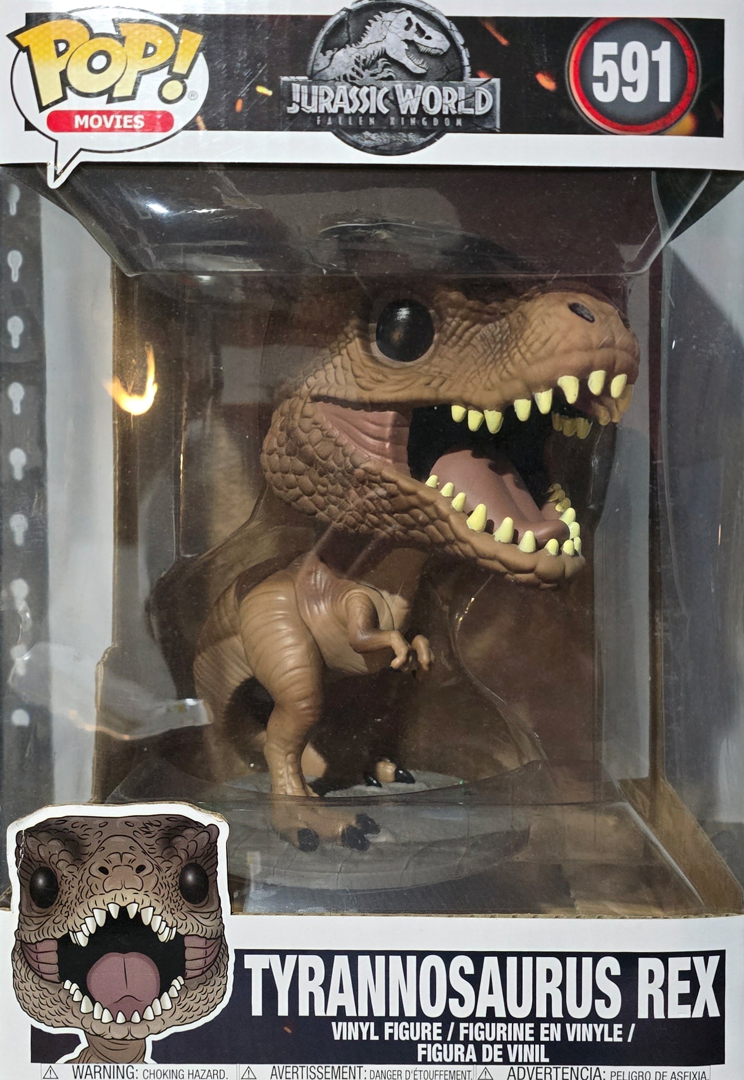 Funko Pop! Movies: Jurassic World Fallen Kingdom - Tyrannosaurus Rex #591 vinyl figure.