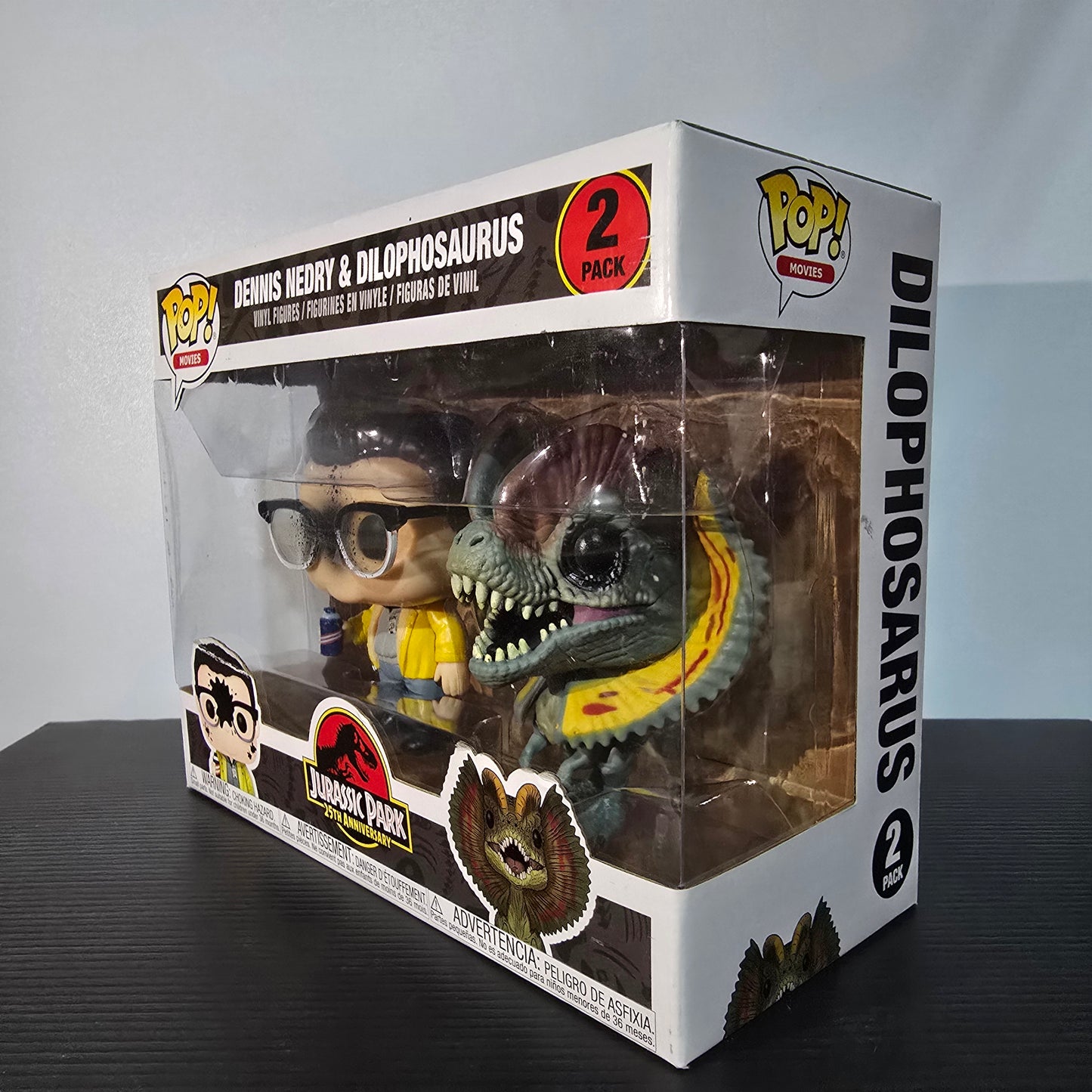 Funko Pop! Movies Jurassic Park 25th Anniversary Dennis Nedry & Dilophosaurus 2-Pack.