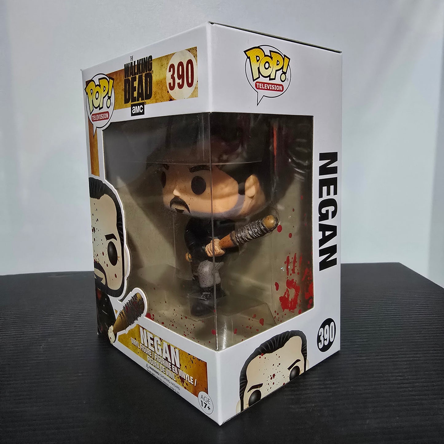 Funko Pop! Television vinyl figure of Negan from the AMC show The Walking Dead.