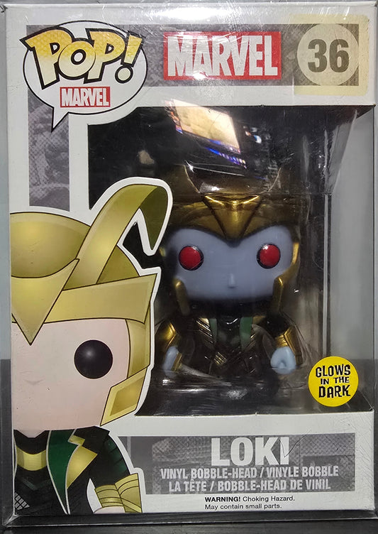 Funko Pop! Marvel Loki #36, specifically the "Frost Giant" version which glows in the dark and was a Fugitive Toys Exclusive.