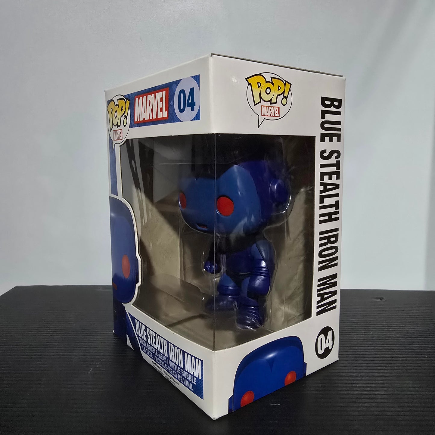Funko Pop! Marvel Blue Stealth Iron Man #04 vinyl figure.