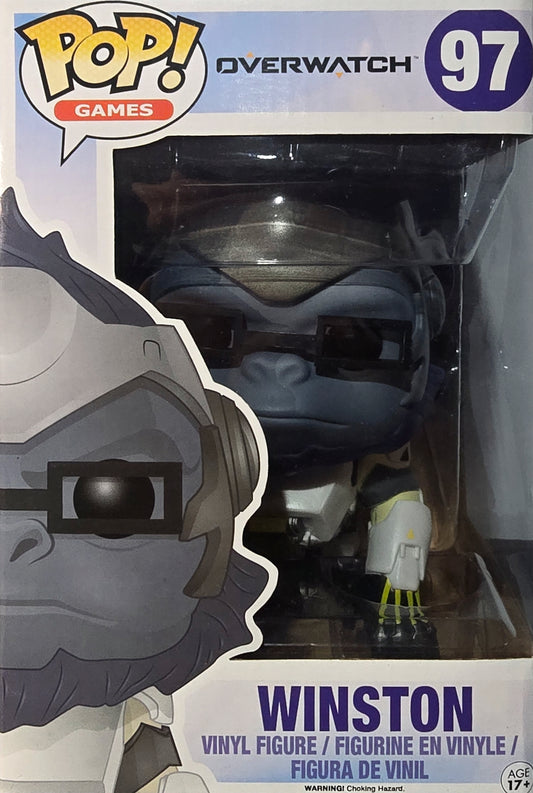 Funko Pop! Vinyl figure of Winston from the video game Overwatch.