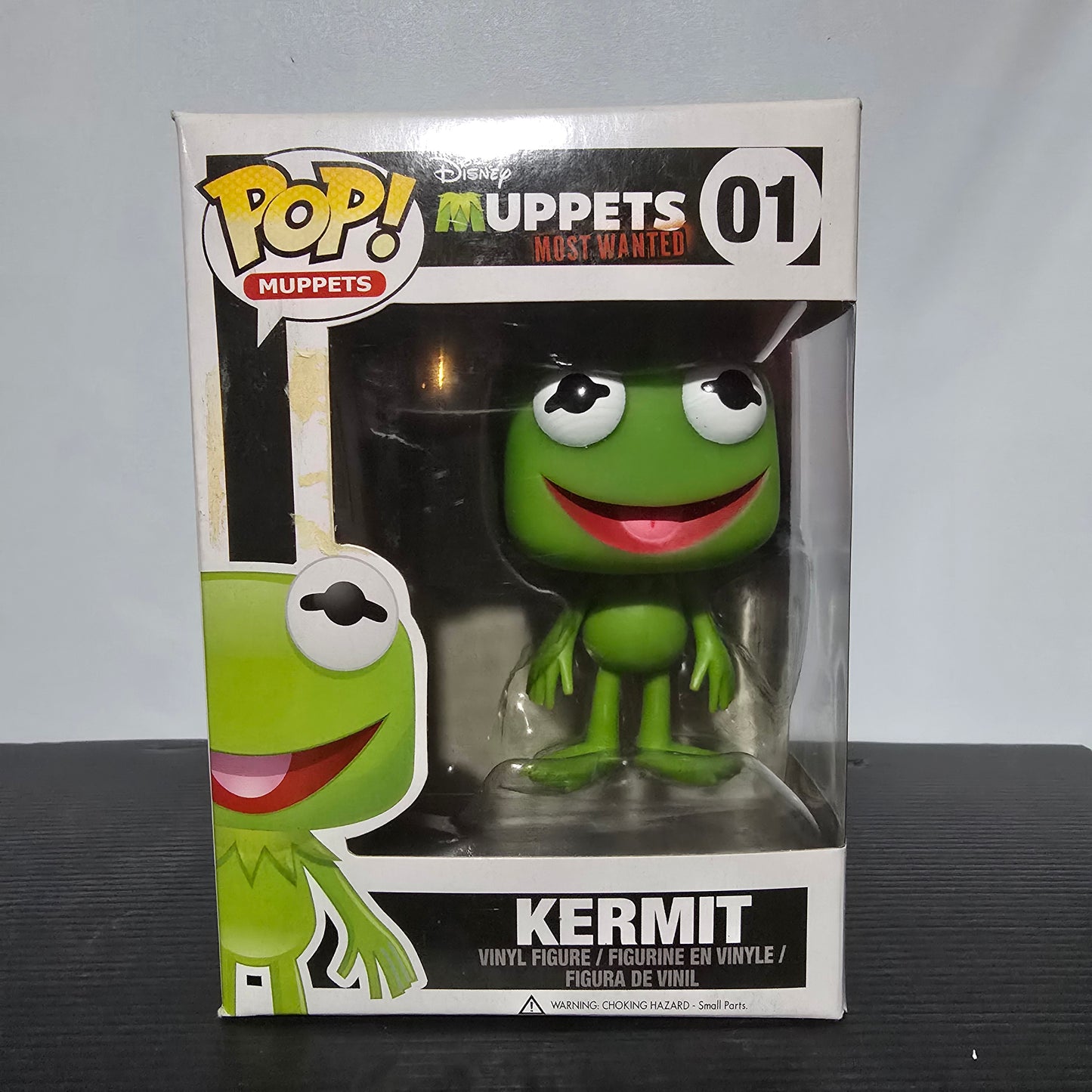 Funko Pop! vinyl figure of Kermit the Frog from Disney's "Muppets Most Wanted".