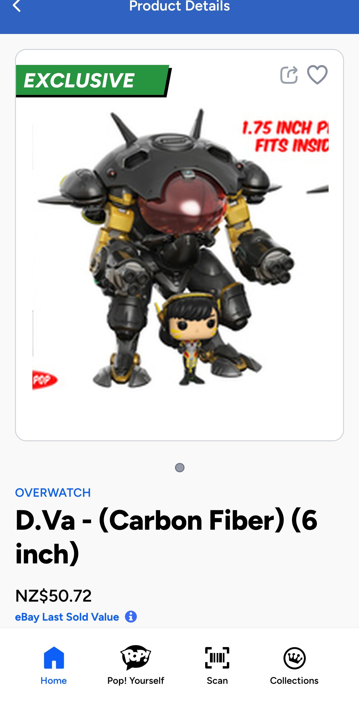 Funko Pop! Games Overwatch D.Va with Meka 6" Super Sized Vinyl Figure, number 177 in the Pop! Games series.